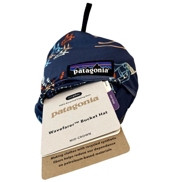 Patagonia Wavefarer Bucket Hat Clean Current TPool Sz Large Unisex - Picture 6 of 6